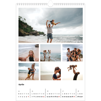 Calendario A3 verticale — Griglia fotografica [Aprile]