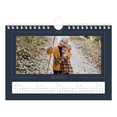 Calendario fotografico A5 — Blu prussiano [Marzo]