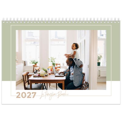 Calendario A4 Doppio — Cornici terrose [copertina]