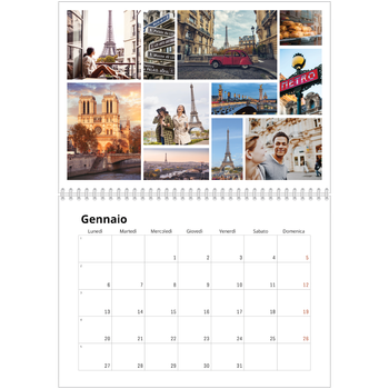 Calendario A4 Doppio — Struttura