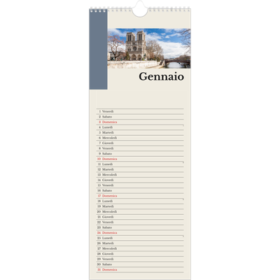 Calendario da cucina  — Vedute del mondo [Gennaio]