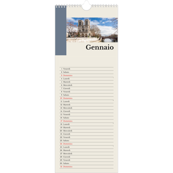 Calendario da cucina (15 x 40 cm) — Vedute del mondo