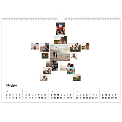Calendario A3 orizzontale  — Forme di collage [copertina]