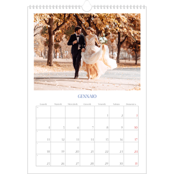 Calendario personalizzato A3 — Classico cobalto