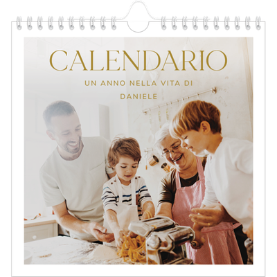 Calendari quadrati — Testo in grande d'oro [copertina]