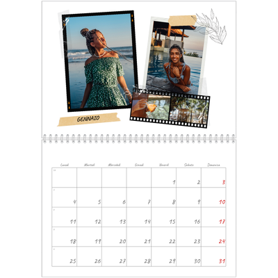 Calendario A4 Doppio — Album ricordi con stile [Gennaio]