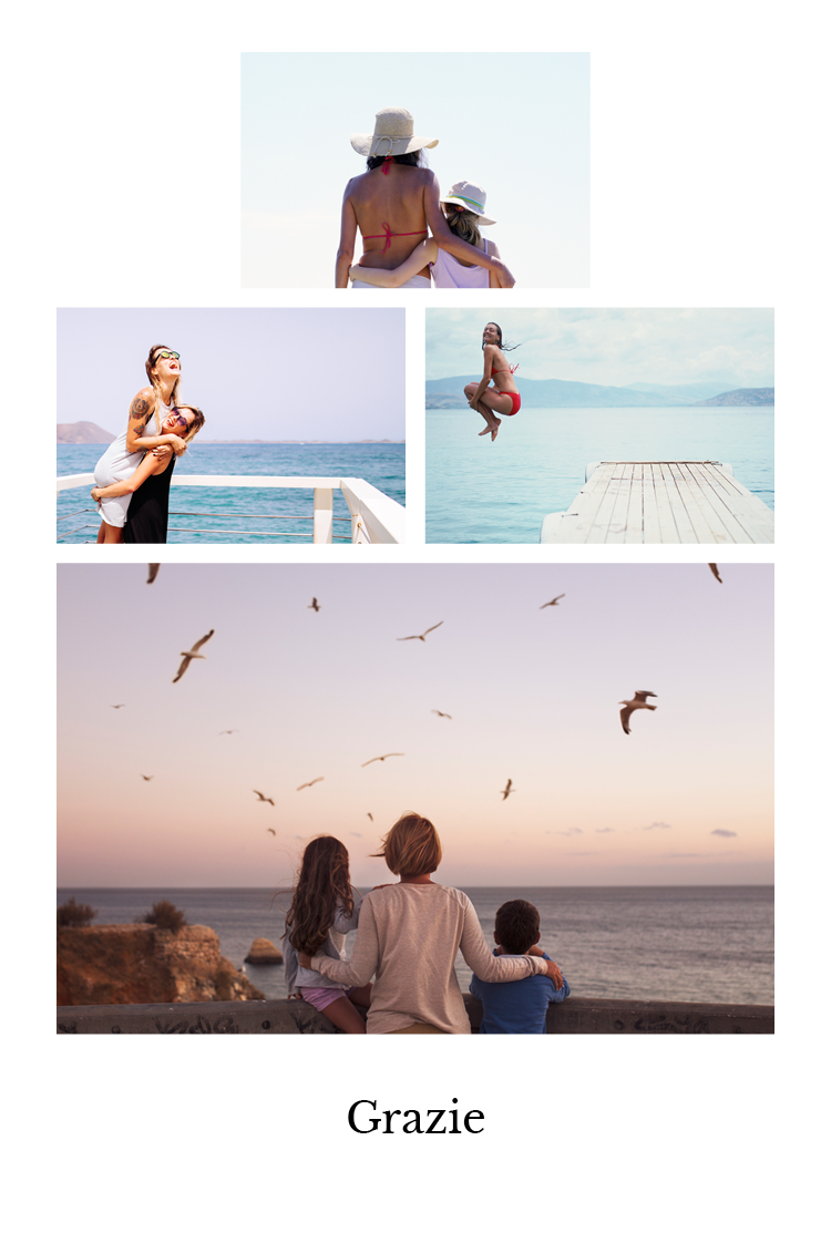 Biglietti di ringraziamento — Collage di grazie