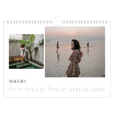 Calendario fotografico A4 — Tramonti e surf [copertina]