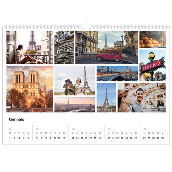 Calendario Fotografico A3 Orizzontale — Struttura