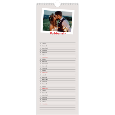 Calendario da cucina  — Firmato in cremisi [Febbraio]
