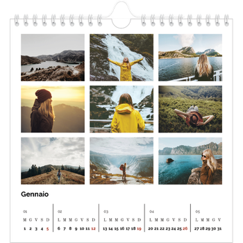 Calendario Fotografico Quadrato — Griglia fotografica