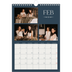 Calendario personalizzato A4 — Ardesia e grazie [Febbraio]