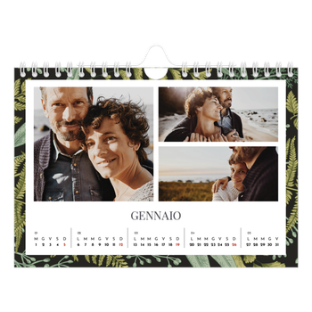 Calendario Fotografico A5 Orizzontale — Carta da parati floreale