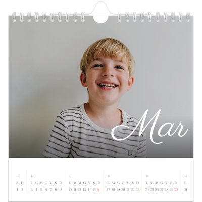 Calendari quadrati — Mese scritto a mano [Marzo]