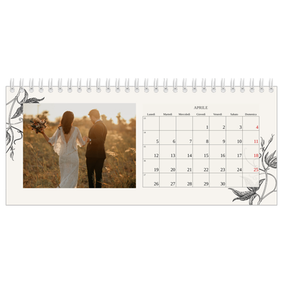 Calendari da tavolo — Inchiostro e edera [Aprile]