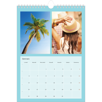 Calendario personalizzato A4 — Luminoso e vivace