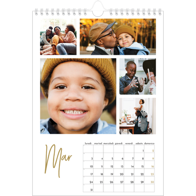 Calendario personalizzato A4 — Testo scarabocchiato [Marzo]