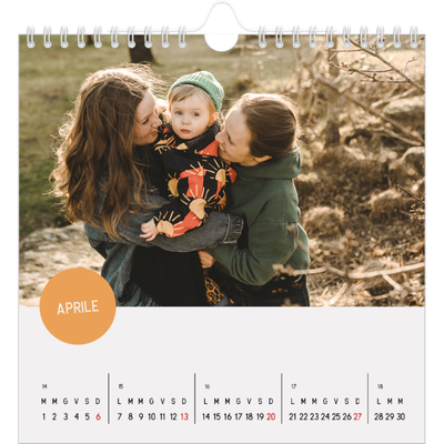 Calendari quadrati — Adesivo fotografico [Aprile]