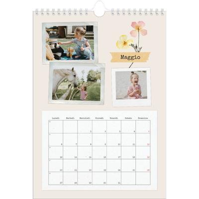 Calendario personalizzato A4 — Scrapbooking vintage [copertina]