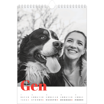 Calendario personalizzato A4 — Un anno audace