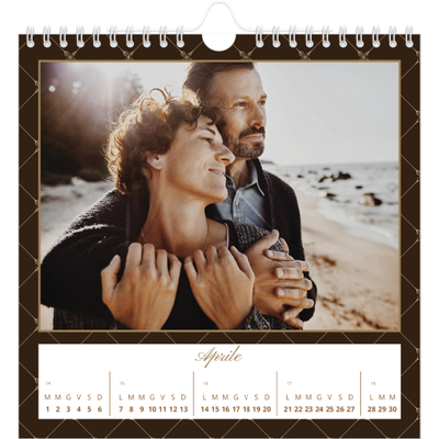 Calendari quadrati — Monocromatico vintage [Aprile]