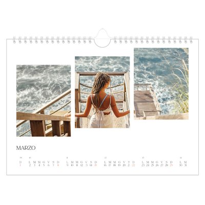 Calendario fotografico A4 — Mosaici di viaggio [Marzo]