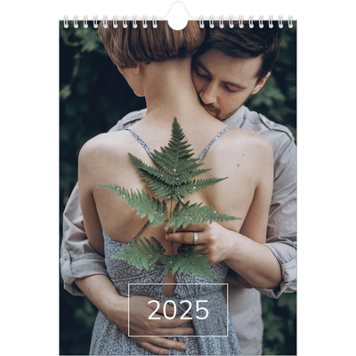 Calendario personalizzato A4 — Data in sovraimpressione [copertina]
