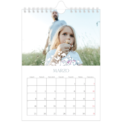 Calendario fotografico A5 — Motivo floreale [Marzo]