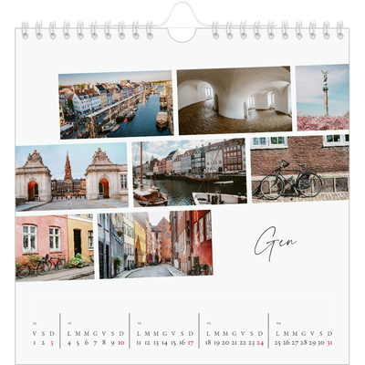 Calendari quadrati — Soggiorno in città [Gennaio]