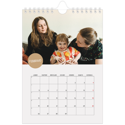 Calendario fotografico A5 — Adesivo fotografico [Febbraio]