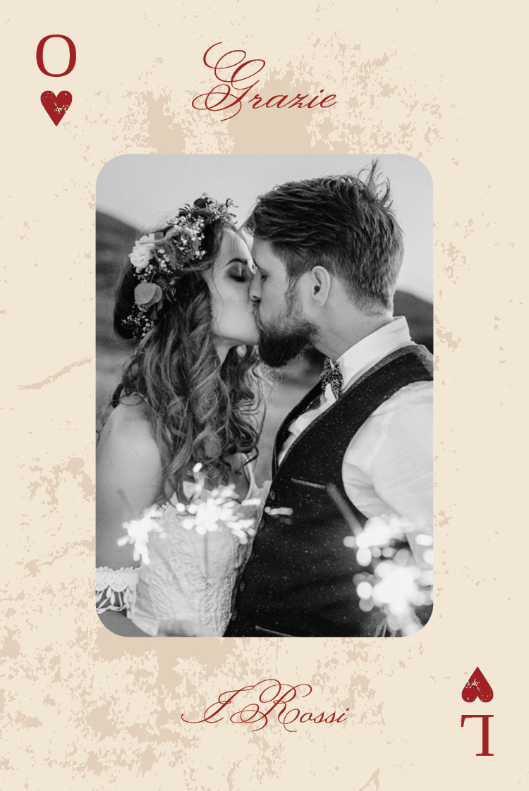 Biglietti di ringraziamento — Asso di cuori