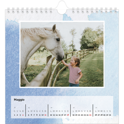 Calendari quadrati — Sfondi ad acquerello [copertina]