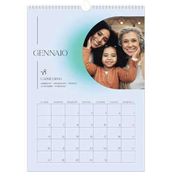 Calendario personalizzato A3 — Sfumature astrologiche