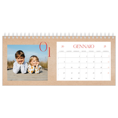 Calendari da tavolo — Esplosioni di rosso [Gennaio]