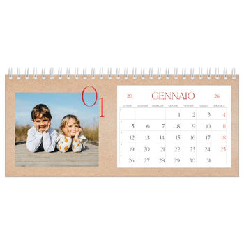 Calendario Fotografico da Tavolo — Esplosioni di rosso