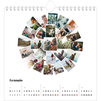 Calendario Fotografico Quadrato — Forme di collage