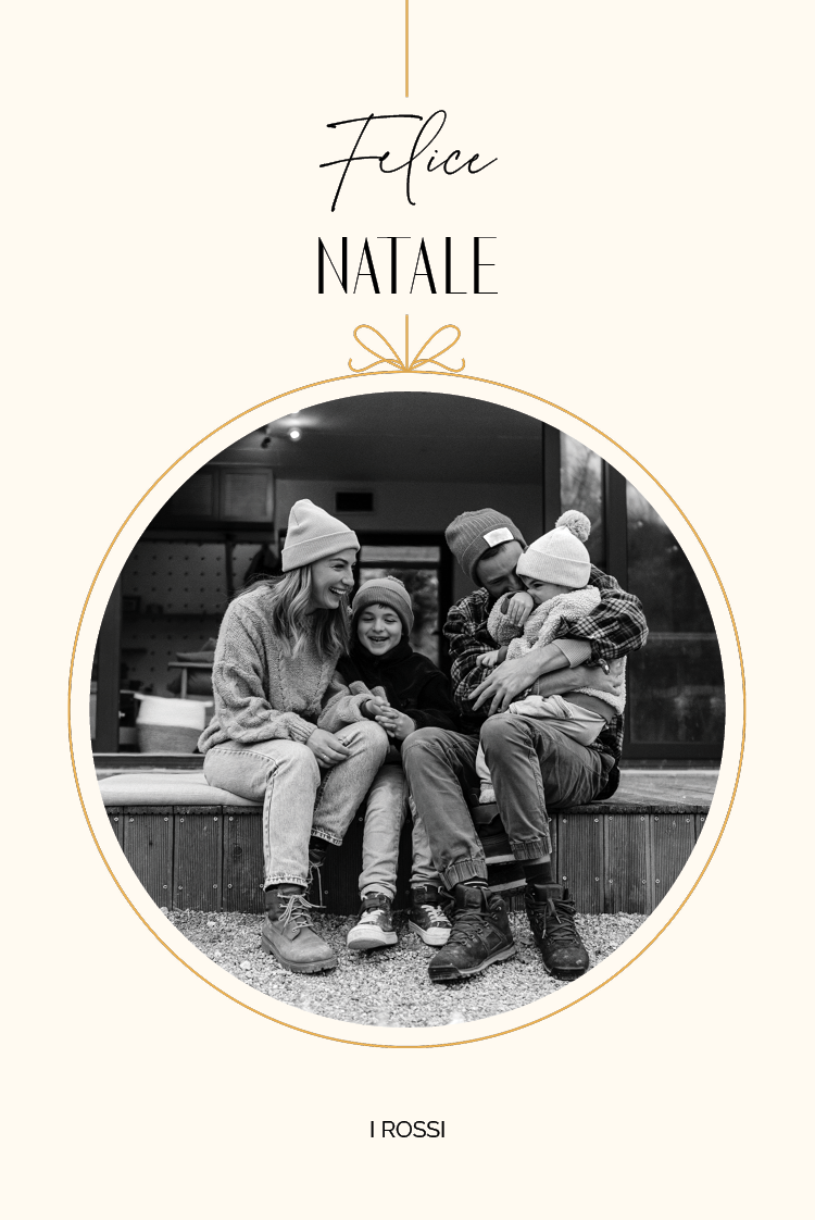 Biglietti — Cornice rotonda monocromatica