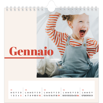 Calendario Fotografico Quadrato — Nostalgia degli anni '90