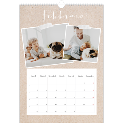 Calendario personalizzato A4 — Calendario di ritagli [Febbraio]