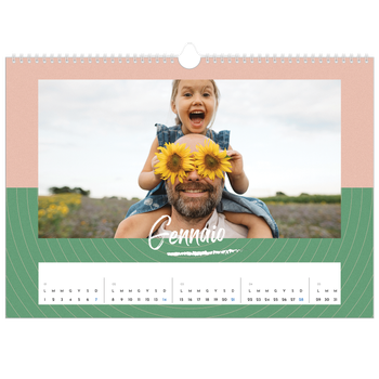 Calendario Fotografico A3 Orizzontale — Colore e motivo