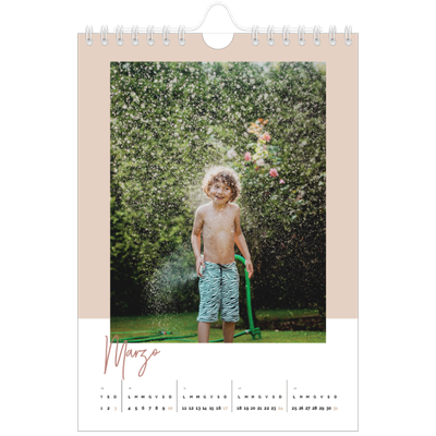 Calendario fotografico A5 — Cornici terrose [Marzo]