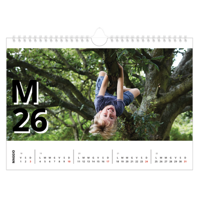 Calendario fotografico A4 — Stile lettera [copertina]