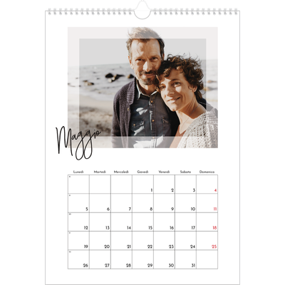 Calendario A3 verticale — Cornice trasparente [copertina]