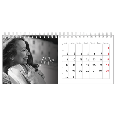 Calendari da tavolo — Scrittura elegante [Marzo]