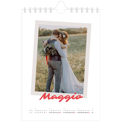 Calendario fotografico A5 — Firmato in cremisi [Maggio]