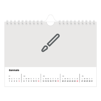 Calendario Fotografico A5 Orizzontale — Disegna il tuo prodotto