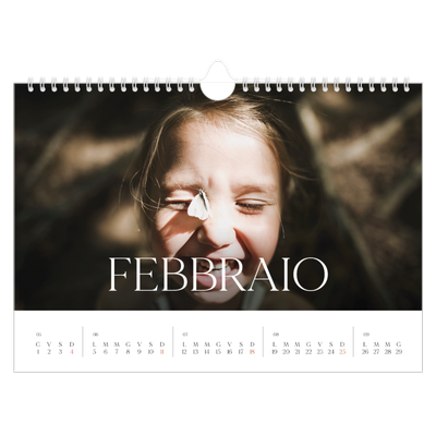 Calendario fotografico A4 — Dodici grandi mesi [Febbraio]