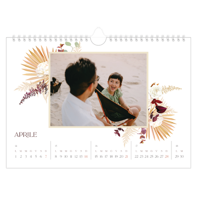 Calendario fotografico A4 — Boho [Aprile]