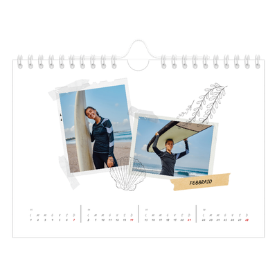 Calendario fotografico A5 — Album ricordi con stile [Febbraio]
