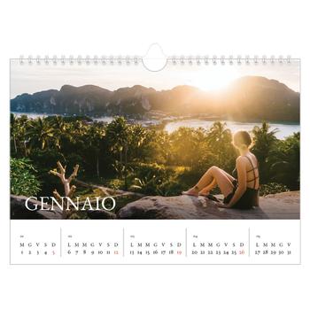 Calendario Fotografico A4 Orizzontale — Graziato semplice